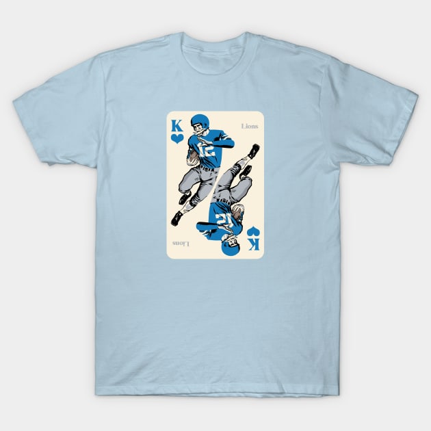 Detroit Lions King of Hearts T-Shirt by Rad Love